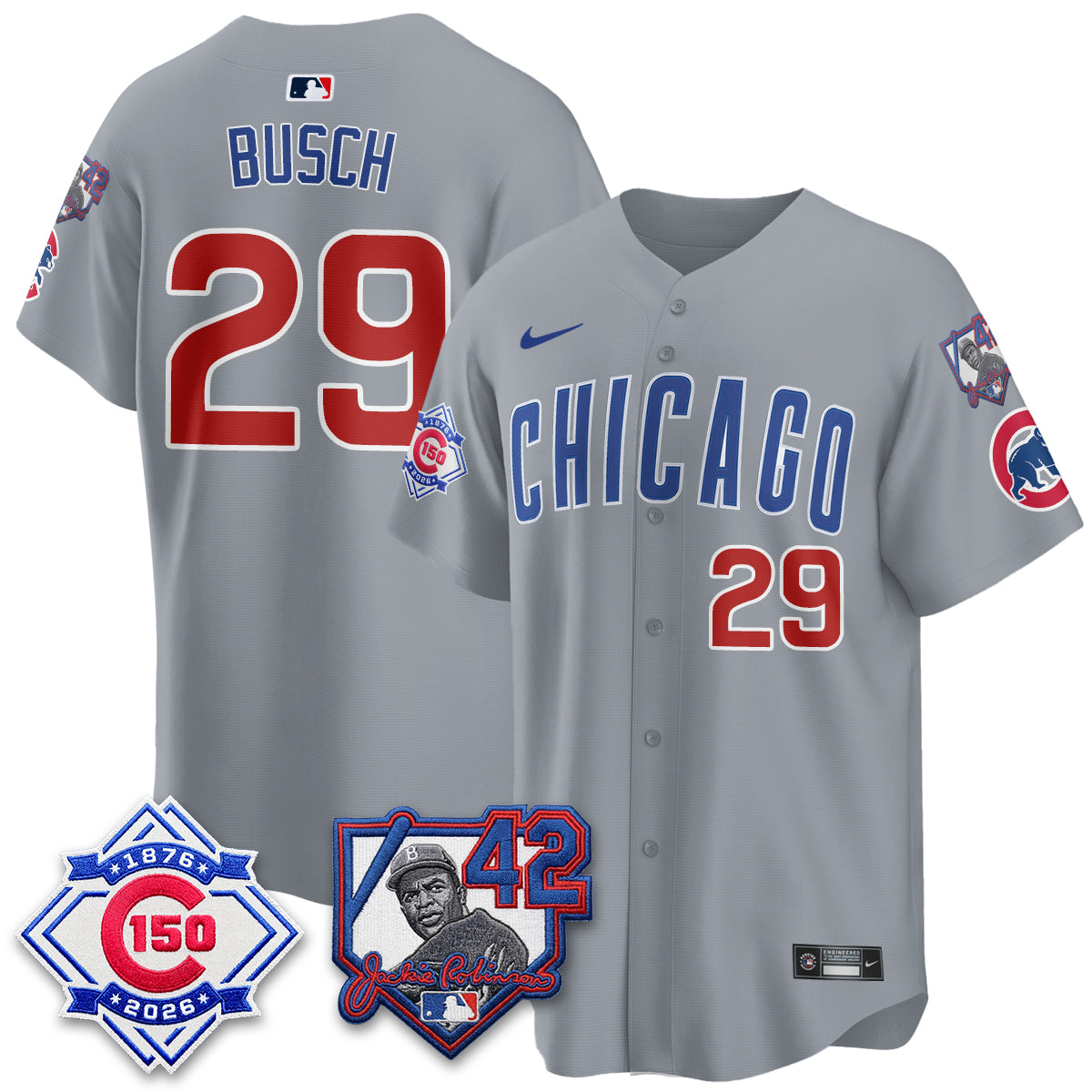 CHC 150th Anniversary & Jackie Robinson Day Patch Vapor Premier Limited Jersey - Stitched