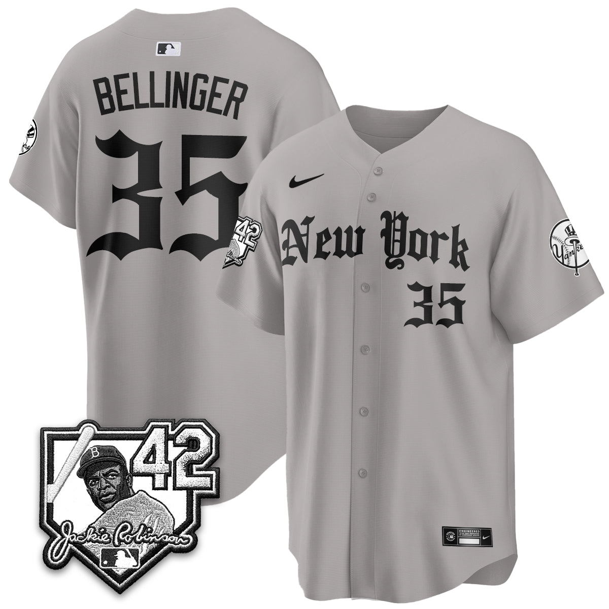 NYY 2026 Jackie Robinson Day Gothic Vapor Limited Jersey - All Stitched