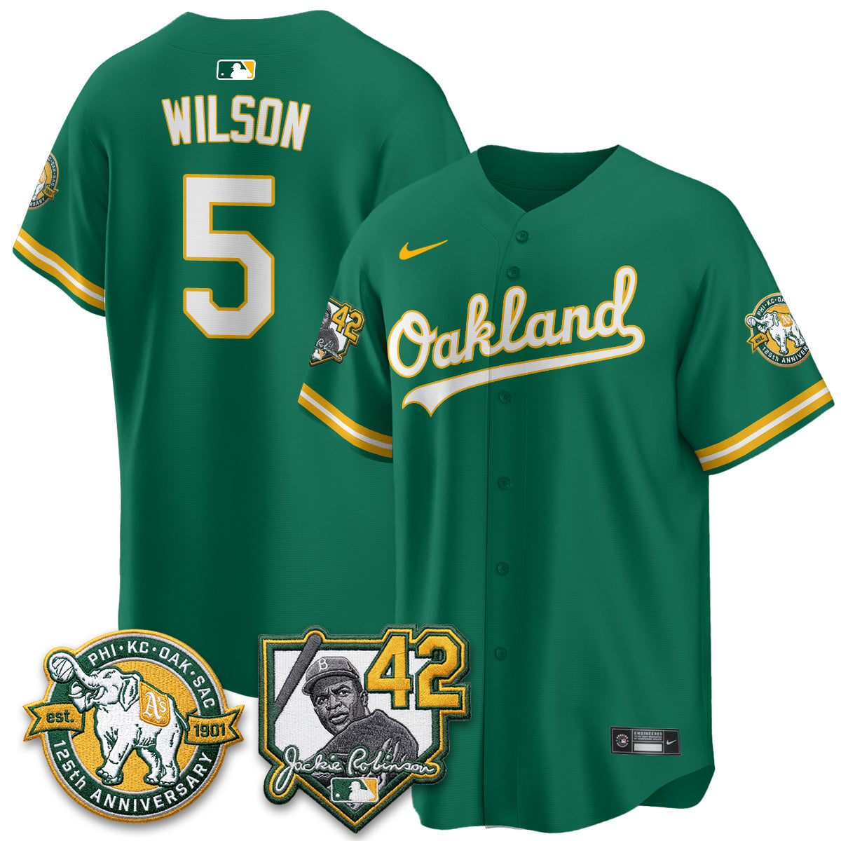 OAK 2026 Jackie Robinson Day - Celebrating 125 Years Limited Vapor Jersey - Stitched