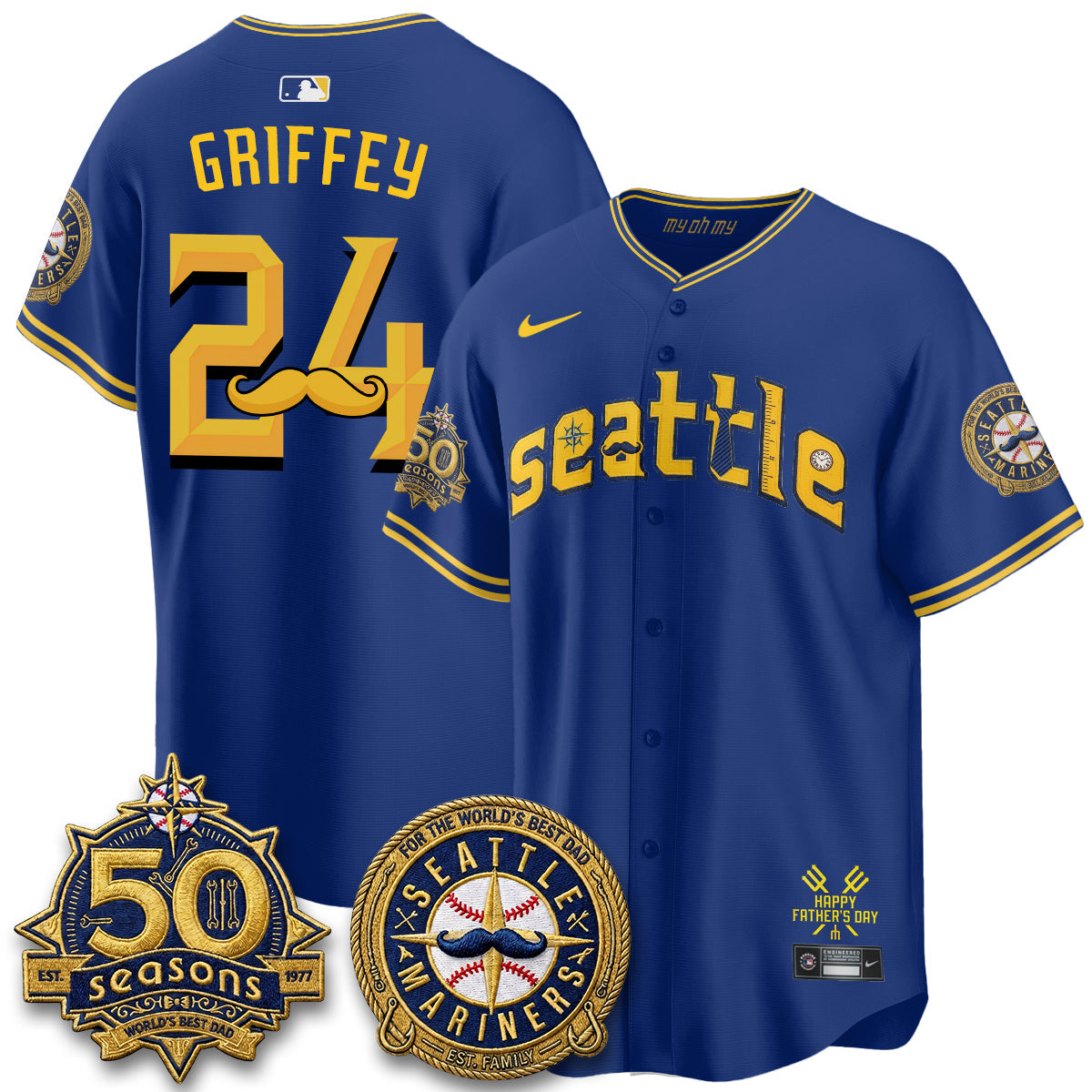 SEA Happy Father's Day Vapor Jersey - Stitched