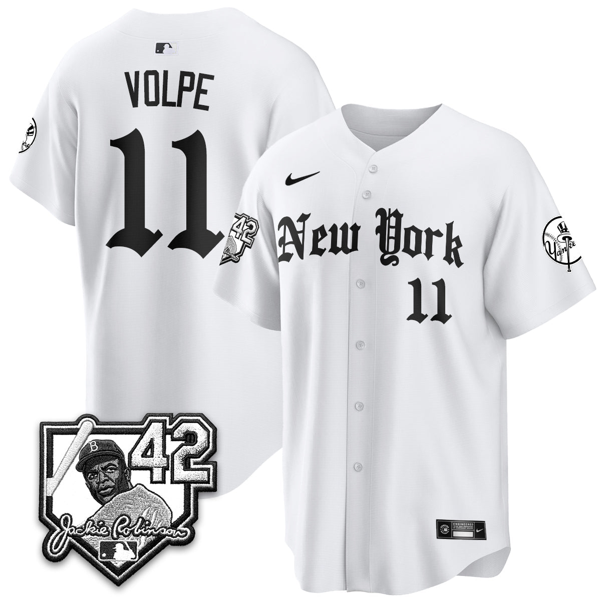 NYY 2026 Jackie Robinson Day Gothic Vapor Limited Jersey - All Stitched