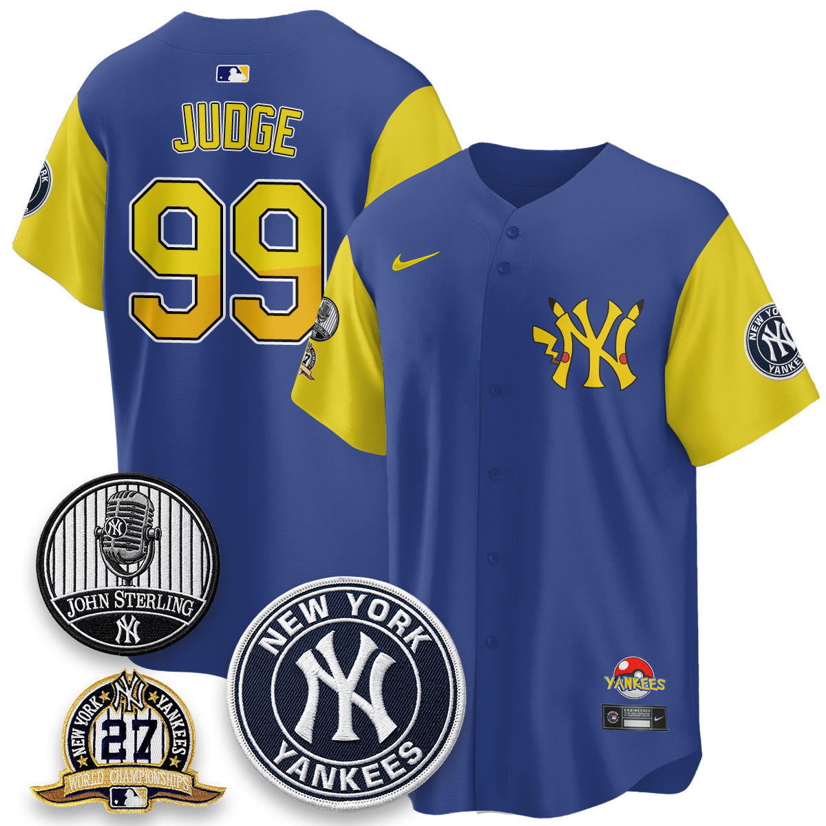 NYY x PKM Cartoon Limited Jersey -  Stitched