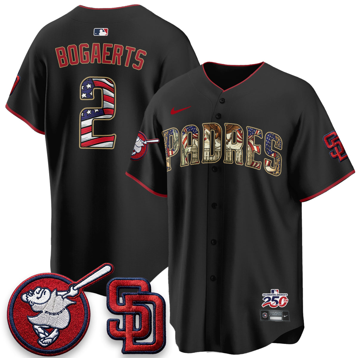 SD 2026 Independence Day USA Vapor Limited White Jersey - Stitched