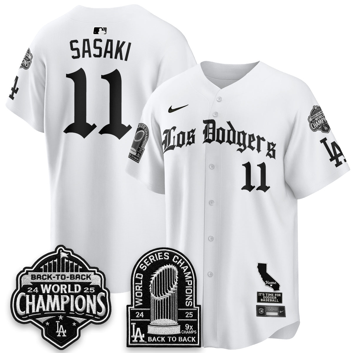 LAD World Series Champions Vapor Premier Limited Gothic Edition Jersey - All Stitched