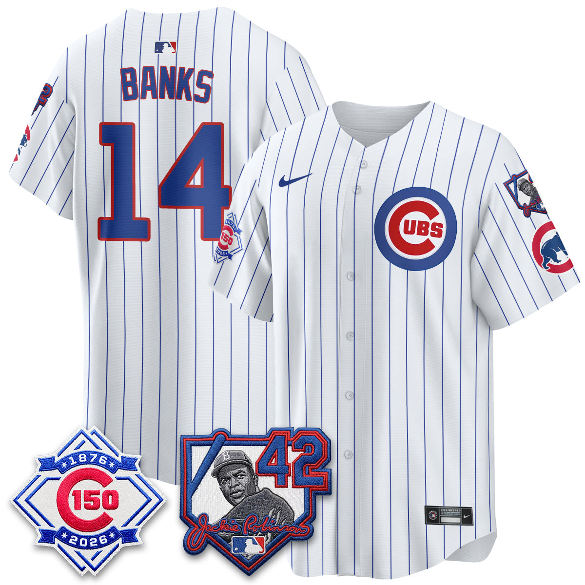 CHC 150th Anniversary & Jackie Robinson Day Patch Vapor Premier Limited Jersey - Stitched