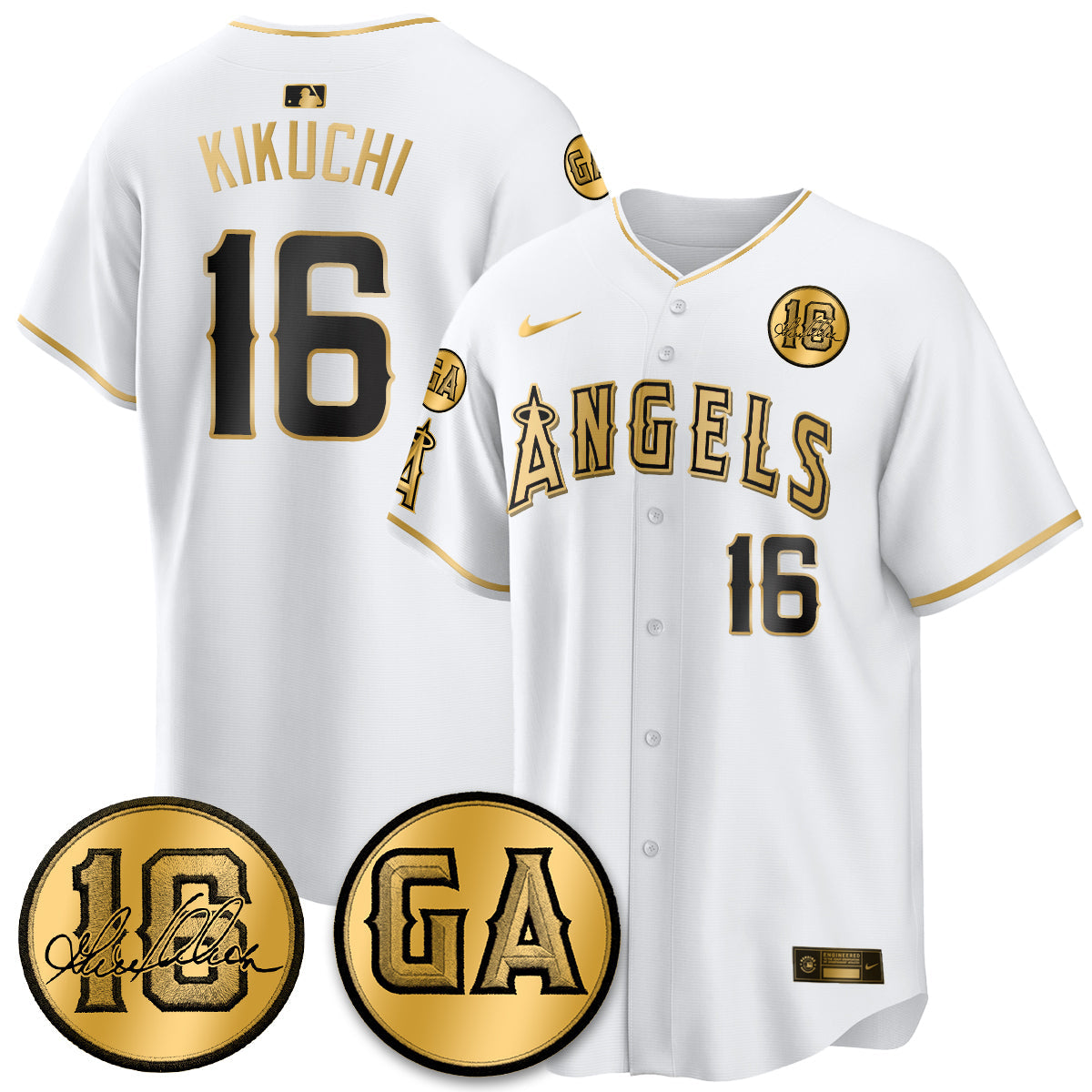 LAA Garret Anderson Tribute Patch Vapor Jersey - All Stitched V2