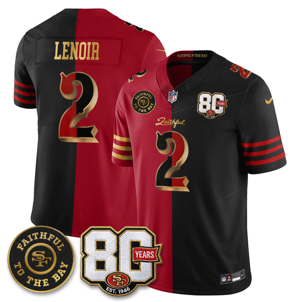 SF “Rivalries” Vapor Limited Jersey - Faithful To The Bay Patch - All Stitched