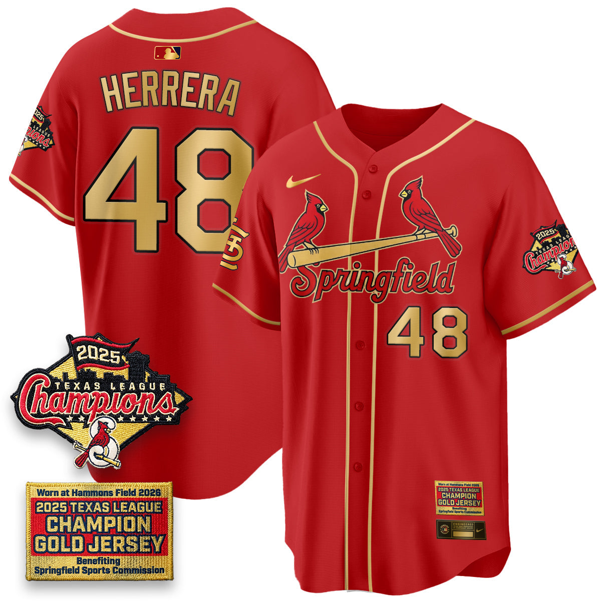 STL Springfield's Championship Gold Limited Jerseys - All Stitched