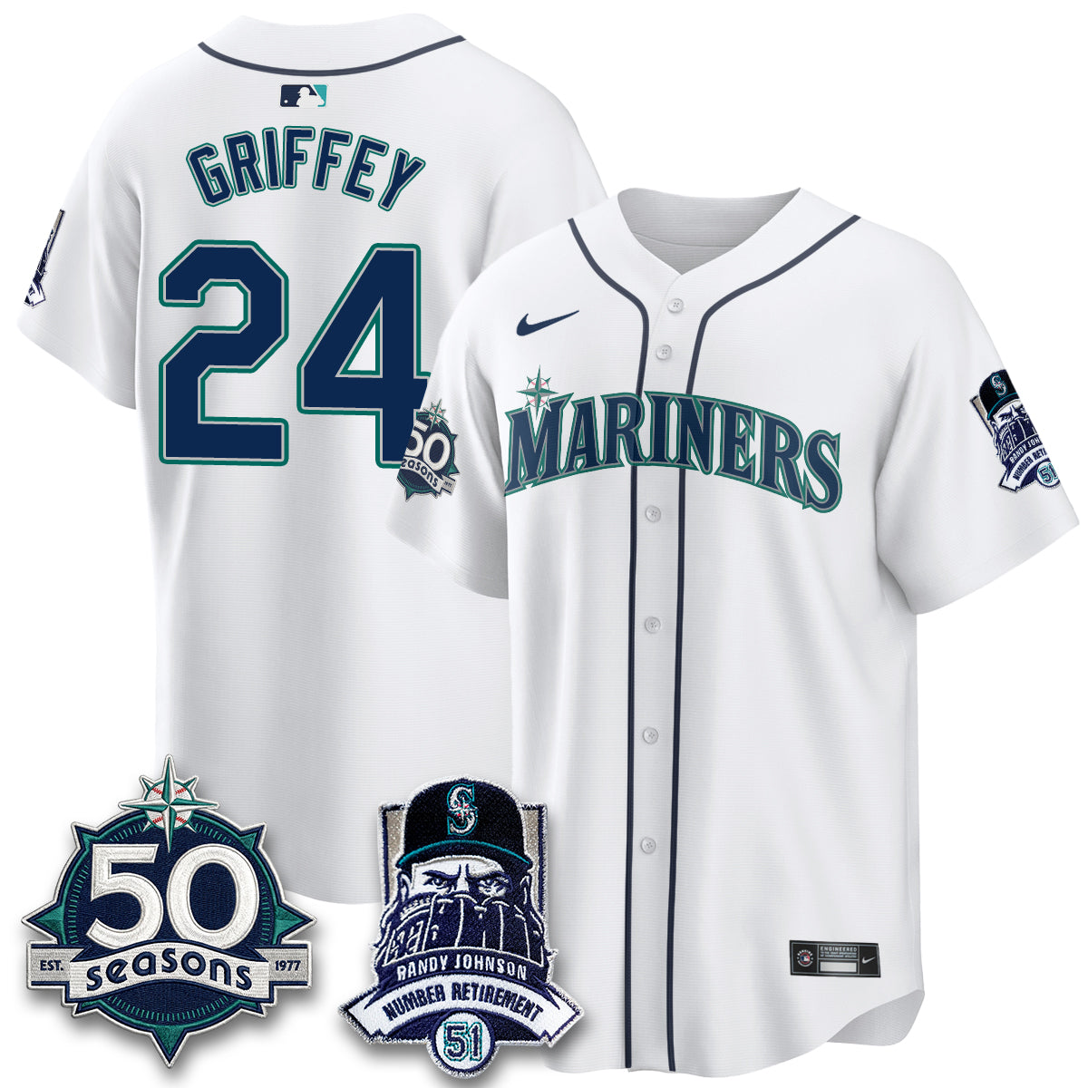 SEA Randy Johnson Vapor Limited Jersey V2- All Stitched