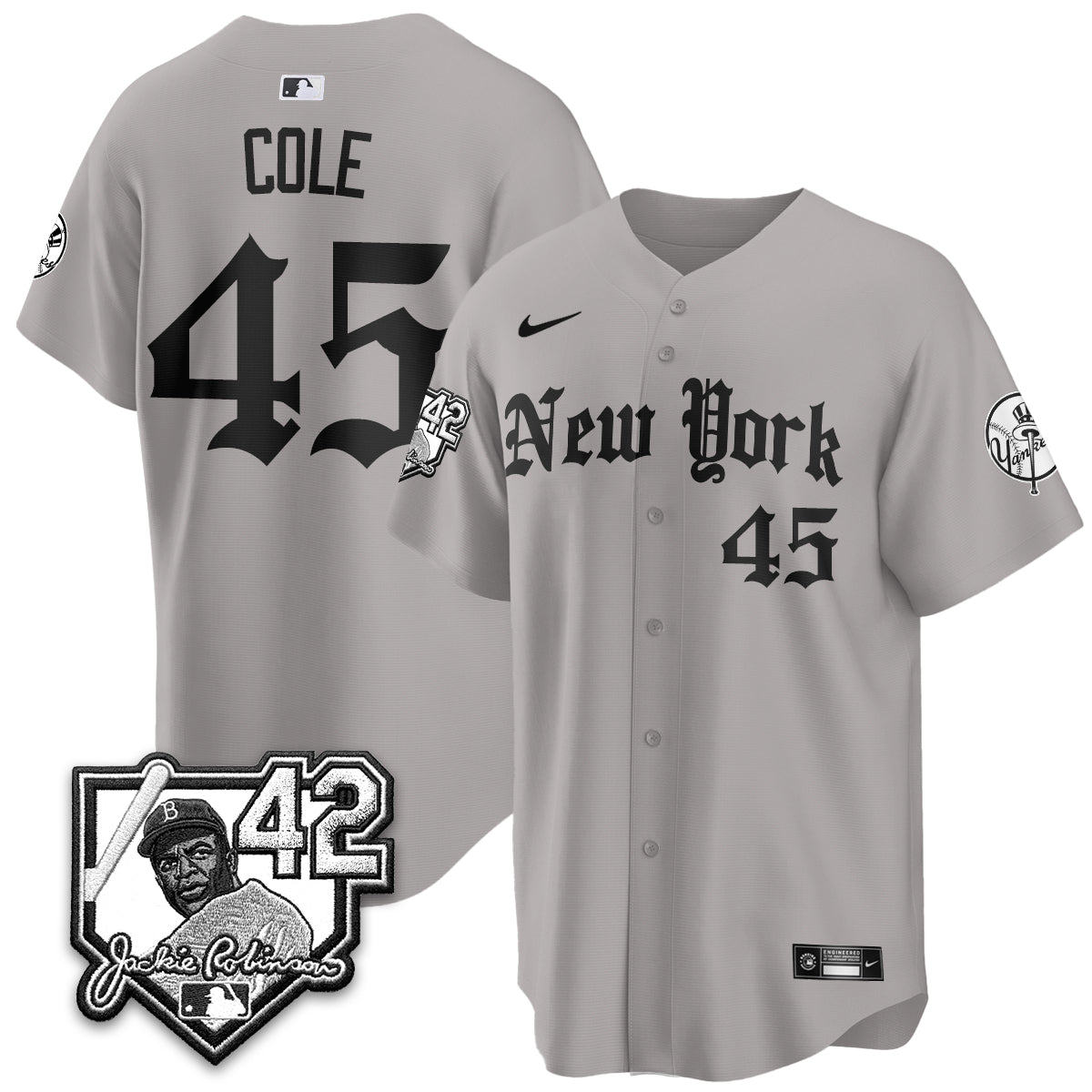 NYY 2026 Jackie Robinson Day Gothic Vapor Limited Jersey - All Stitched