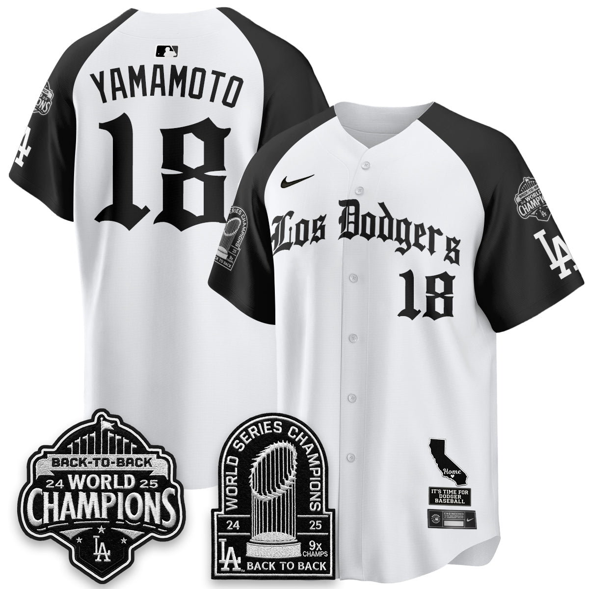 LAD World Series Champions Vapor Premier Limited Gothic Edition Jersey - All Stitched