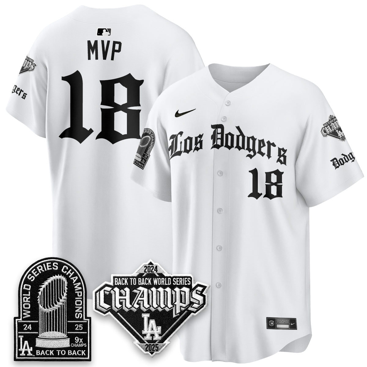LAD World Series Champions B2B Patch Vapor Premier Limited Gothic Edition Jersey - All Stitched