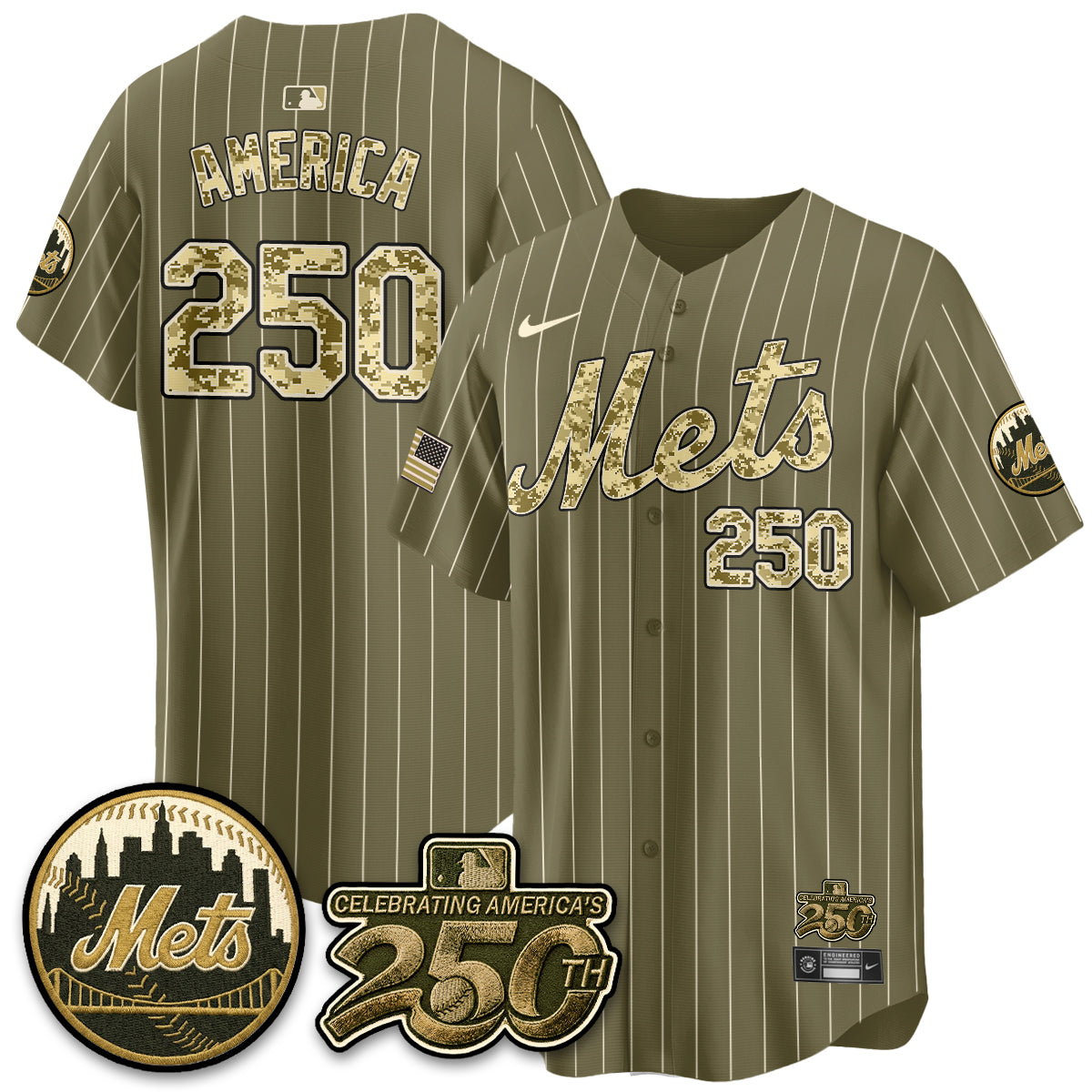 NYM Armed Forces Day Vapor Premier Limited Jersey - All Stitched V2