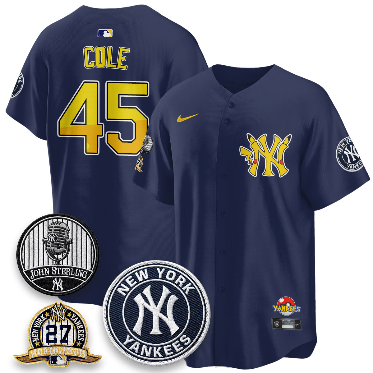 NYY x PKM Cartoon Limited Jersey -  Stitched