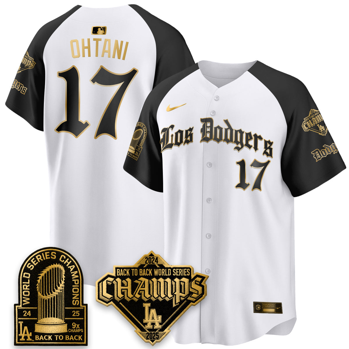 LAD World Series Champions B2B Patch Vapor Premier Limited Gothic Edition Jersey - All Stitched
