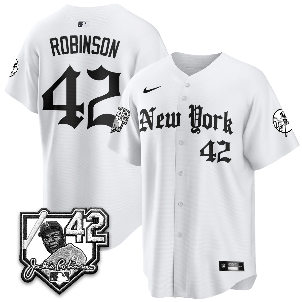 NYY 2026 Jackie Robinson Day Gothic Vapor Limited Jersey - All Stitched