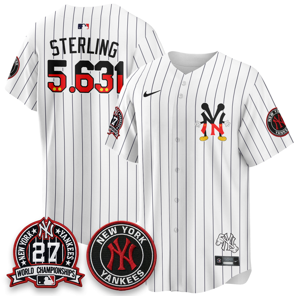 NYY x Mouse Vapor Limited Jersey - Stitched