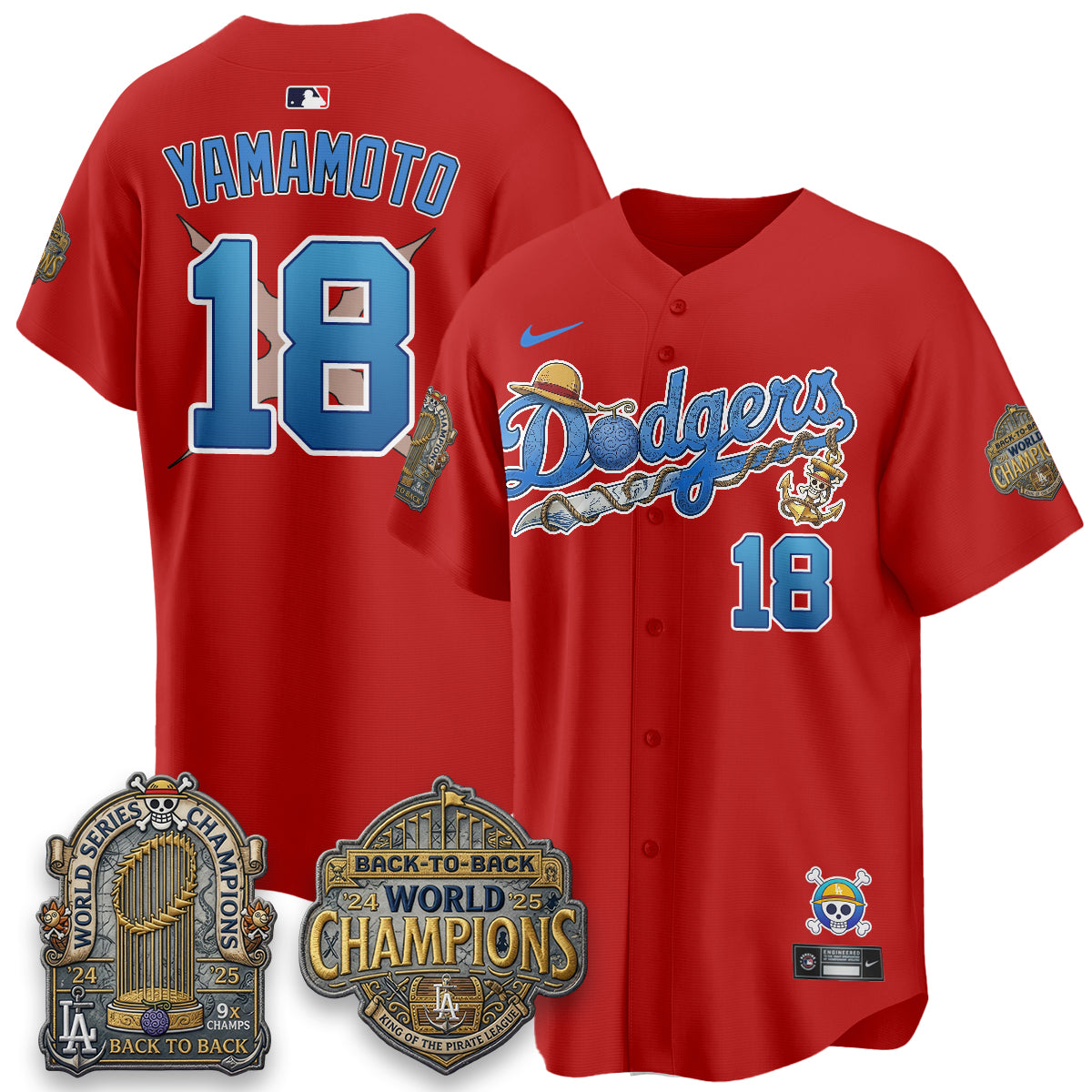 LAD x OP Japanese Cartoon Vapor Limited Jersey - Stitched