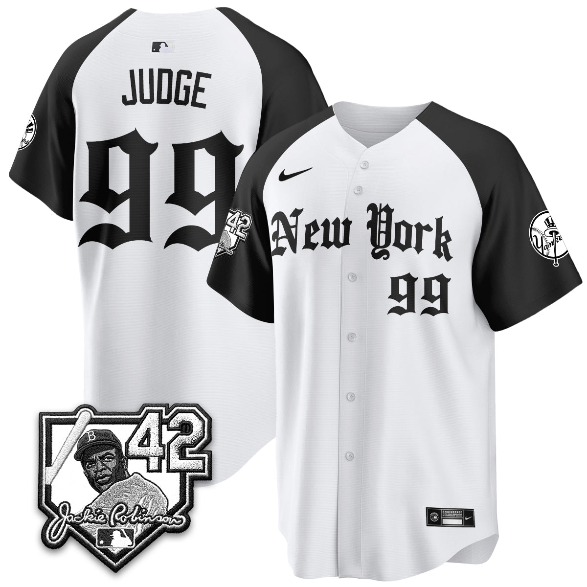 NYY 2026 Jackie Robinson Day Gothic Vapor Limited Jersey - All Stitched