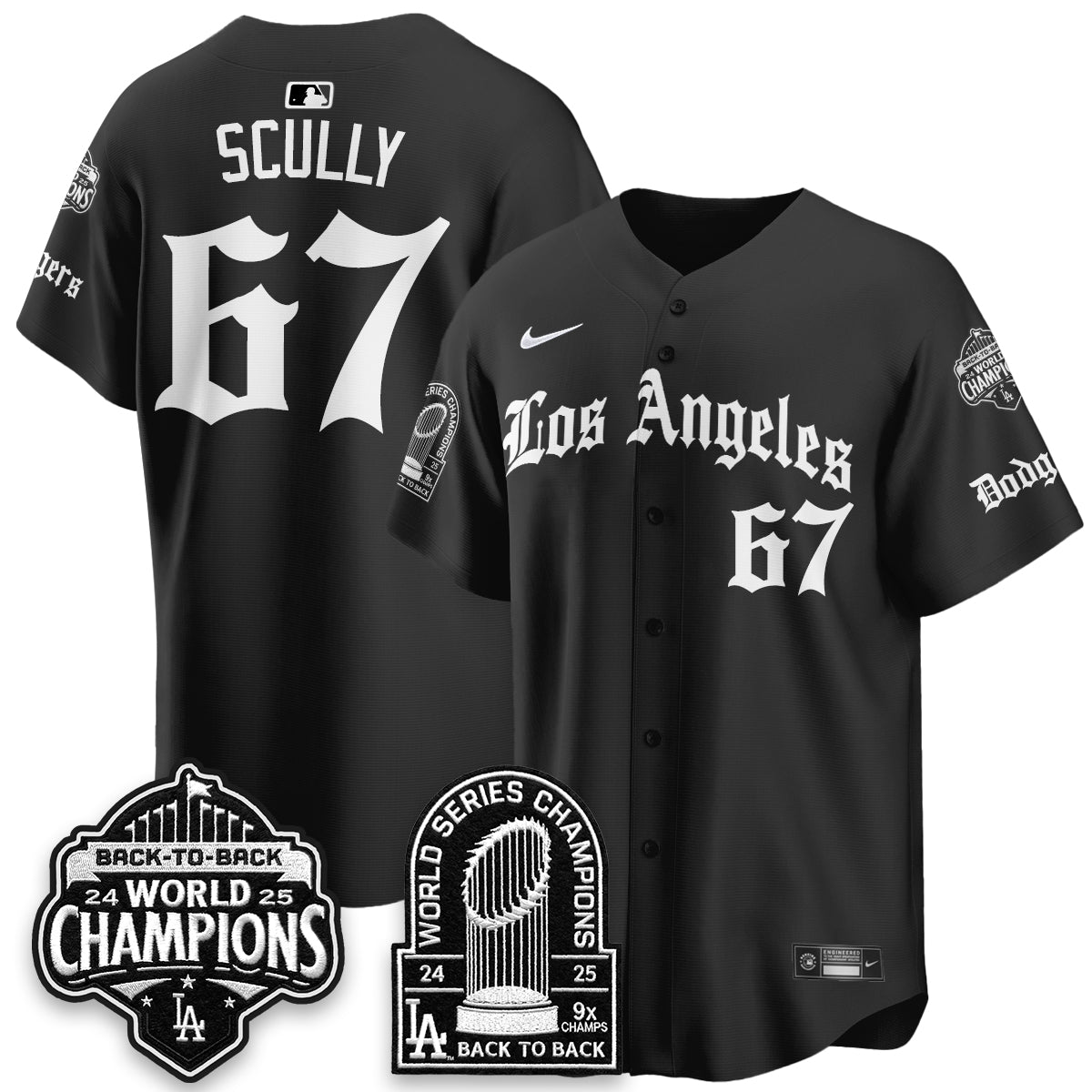 LAD WS Champions Back 2 Back Patch Vapor Premier Limited Gothic Edition Jersey - All Stitched