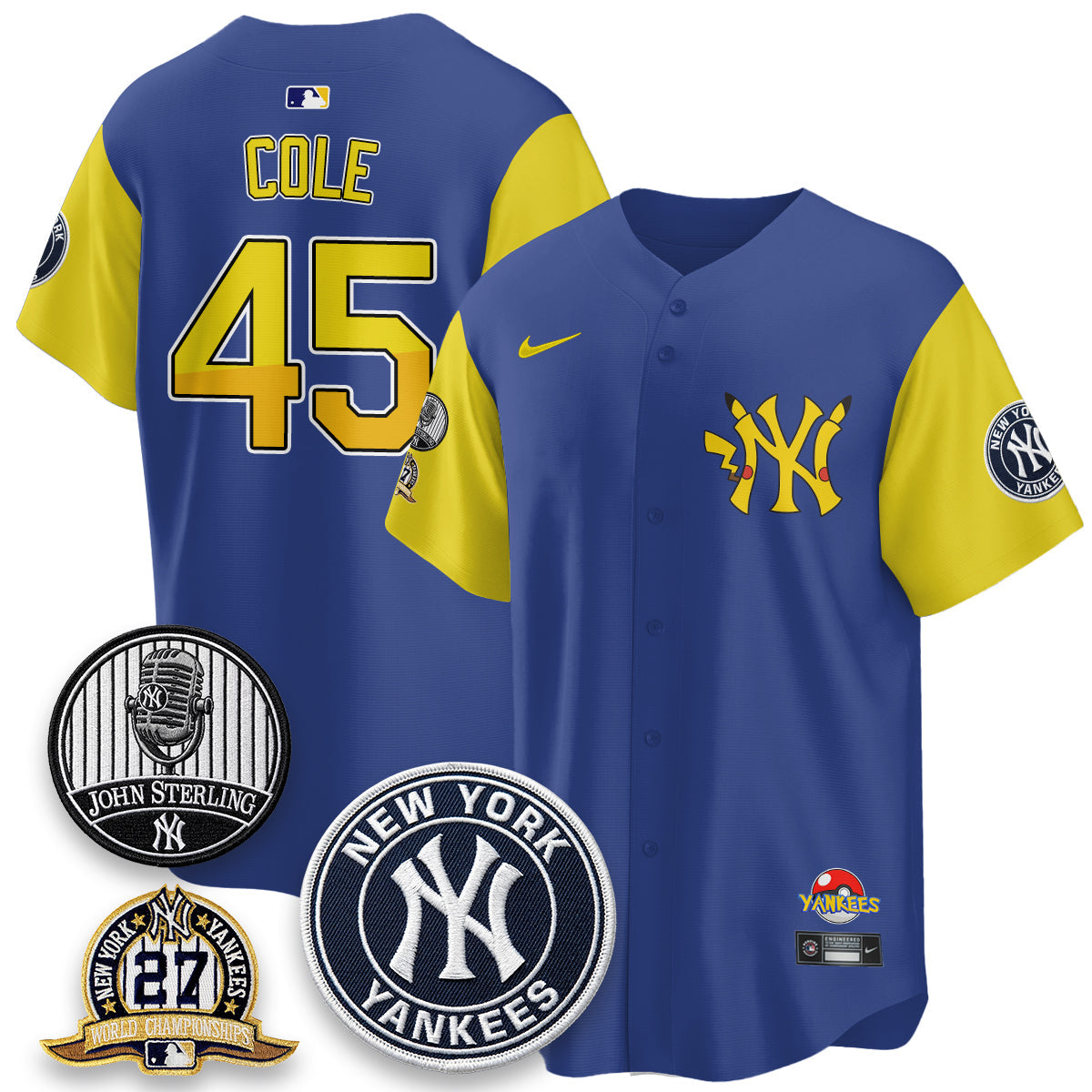 NYY x PKM Cartoon Limited Jersey -  Stitched
