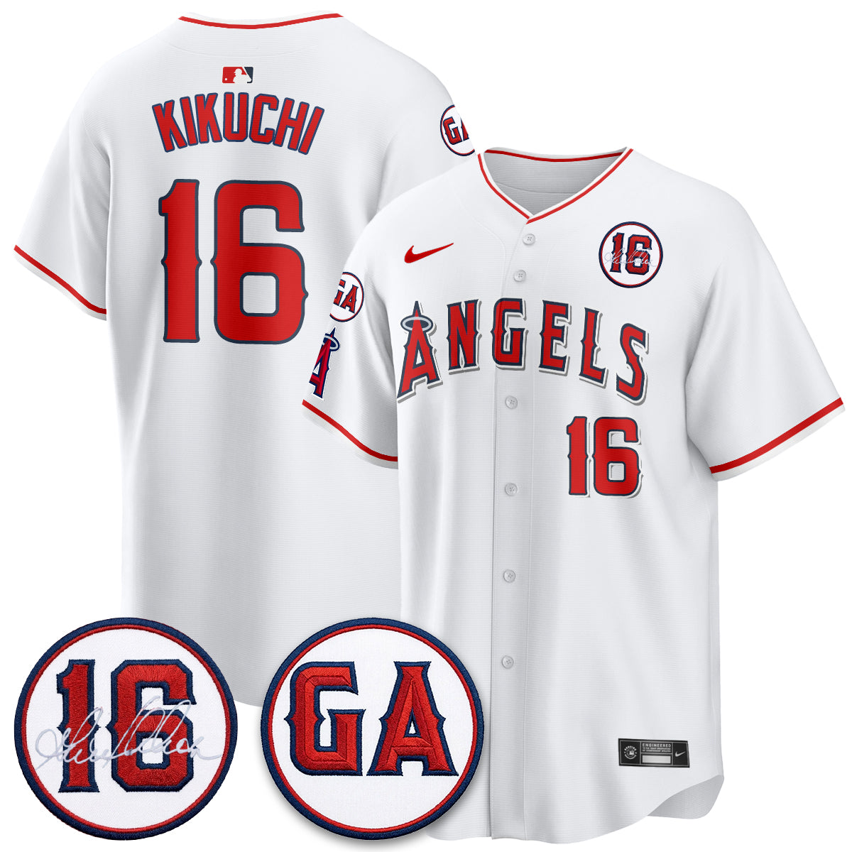 LAA Garret Anderson Tribute Patch Vapor Premier Limited Jersey - All Stitched