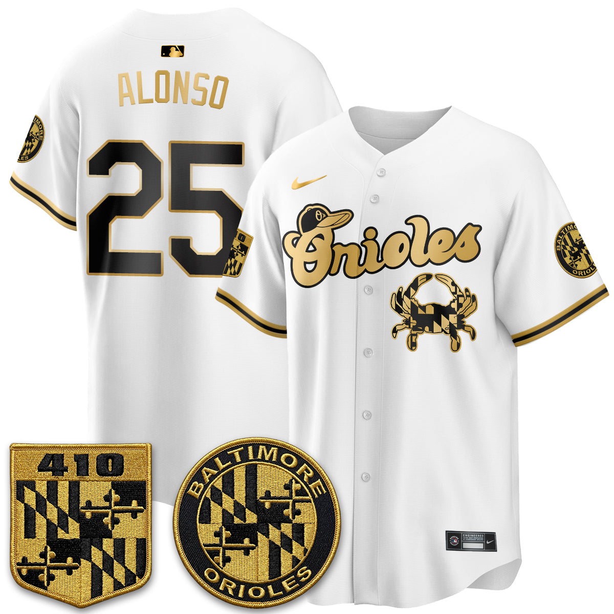 BAL Maryland Flag Vapor Limited Jersey - Stitched