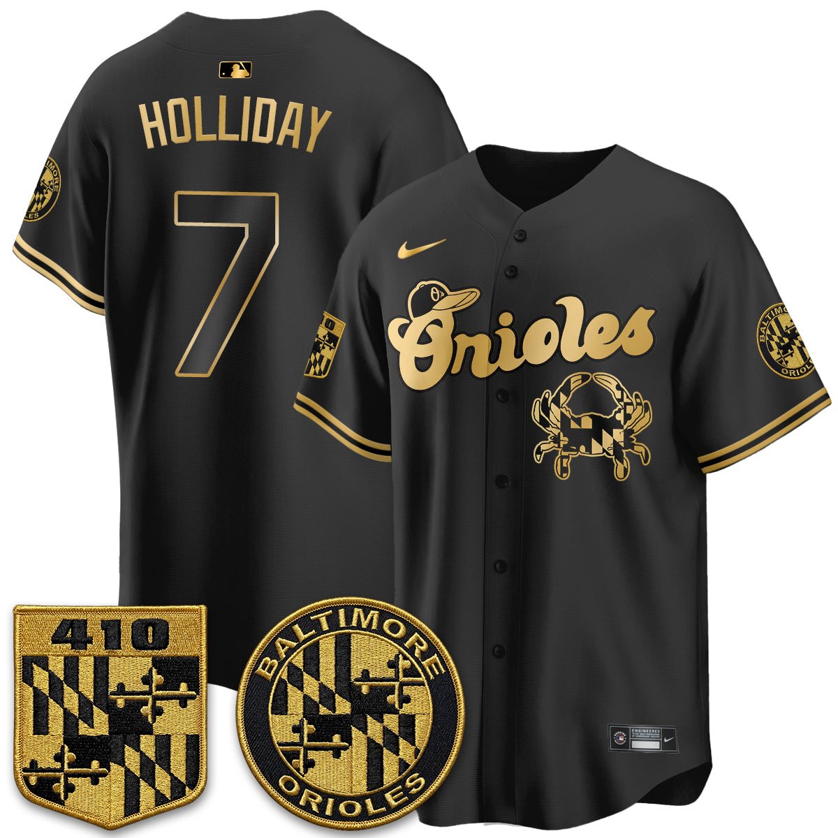 BAL Maryland Flag Vapor Limited Jersey - Stitched