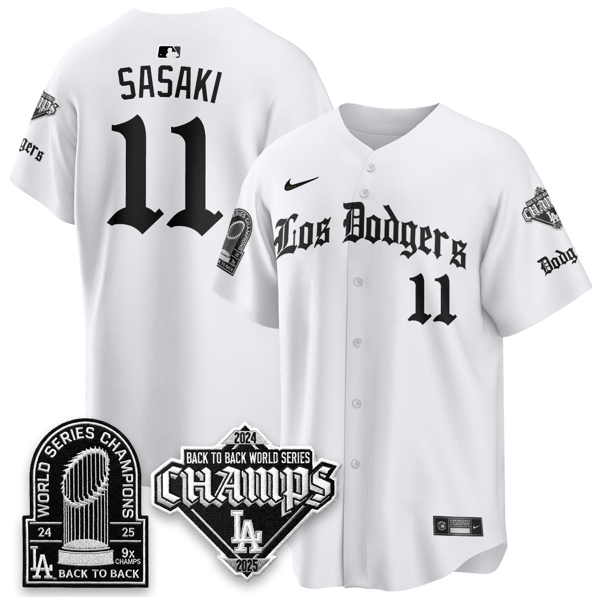 LAD World Series Champions B2B Patch Vapor Premier Limited Gothic Edition Jersey - All Stitched