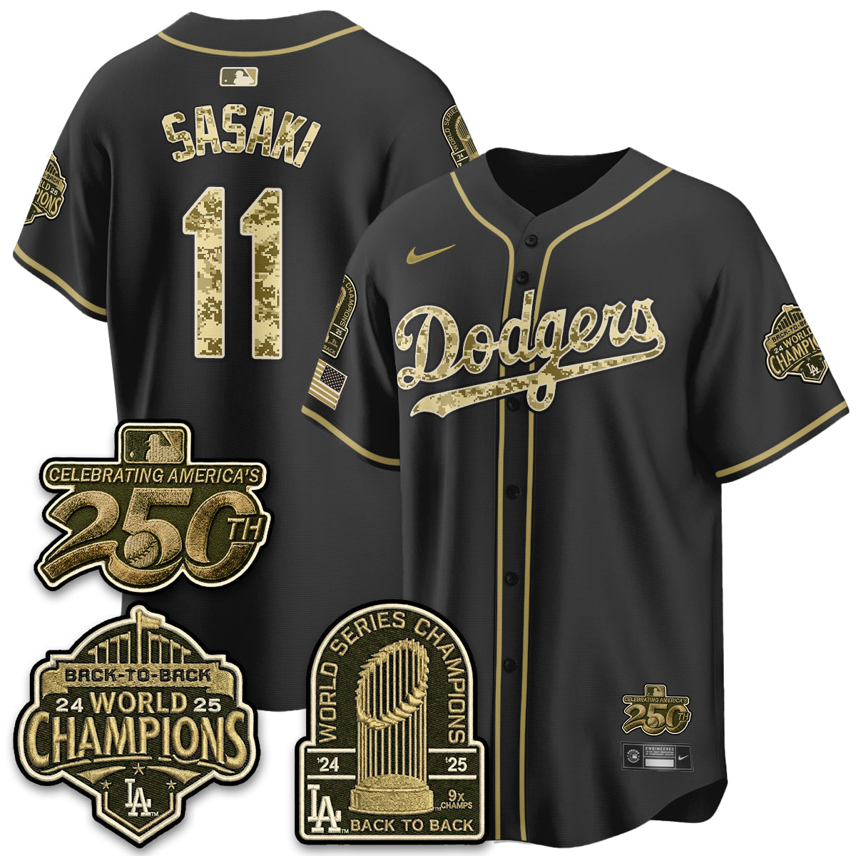 LAD Military Appreciation Game Day Jersey V2 - Stitched