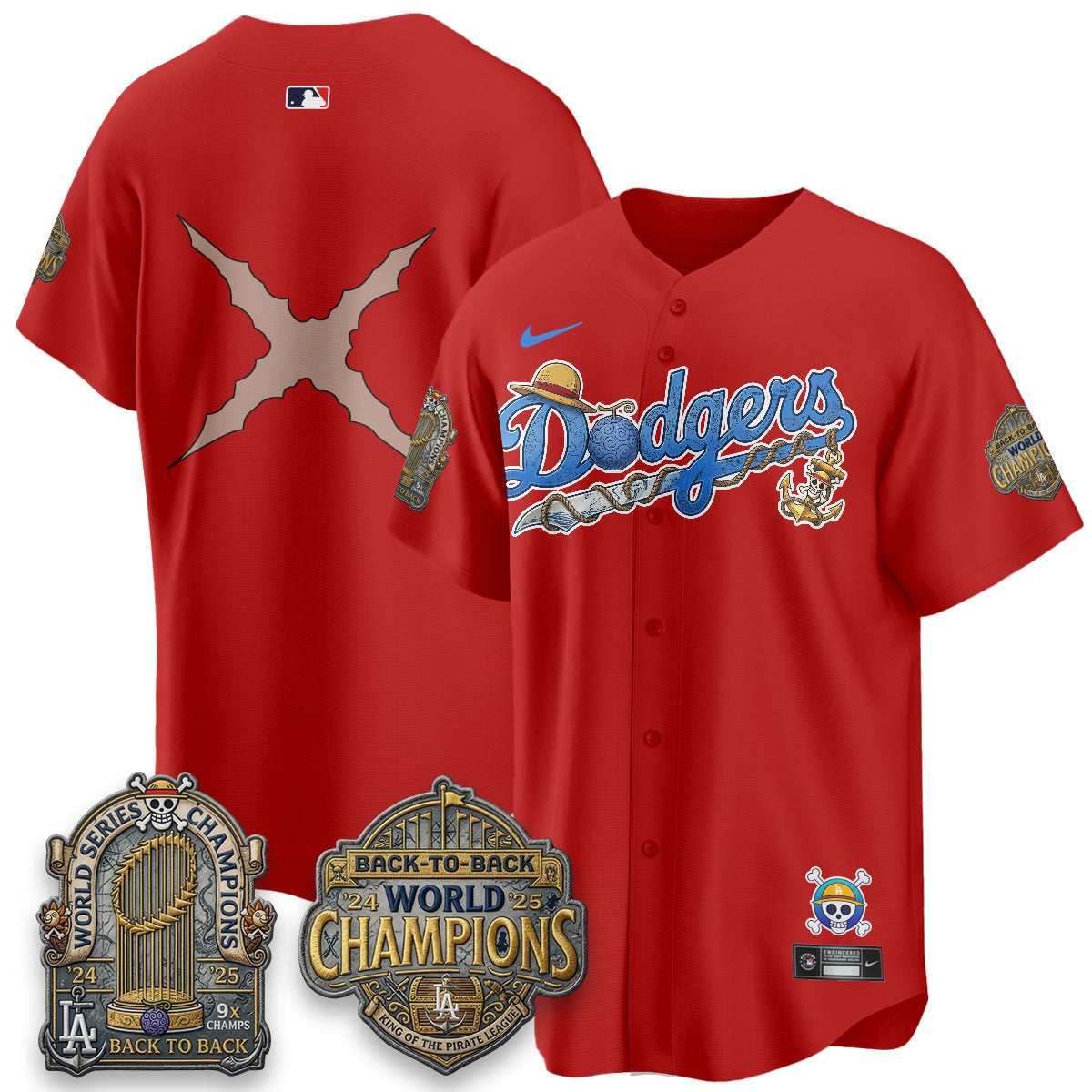 LAD x OP Japanese Cartoon Vapor Limited Jersey - Stitched