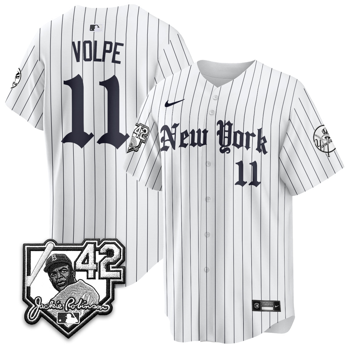 NYY 2026 Jackie Robinson Day Gothic Vapor Limited Jersey - All Stitched