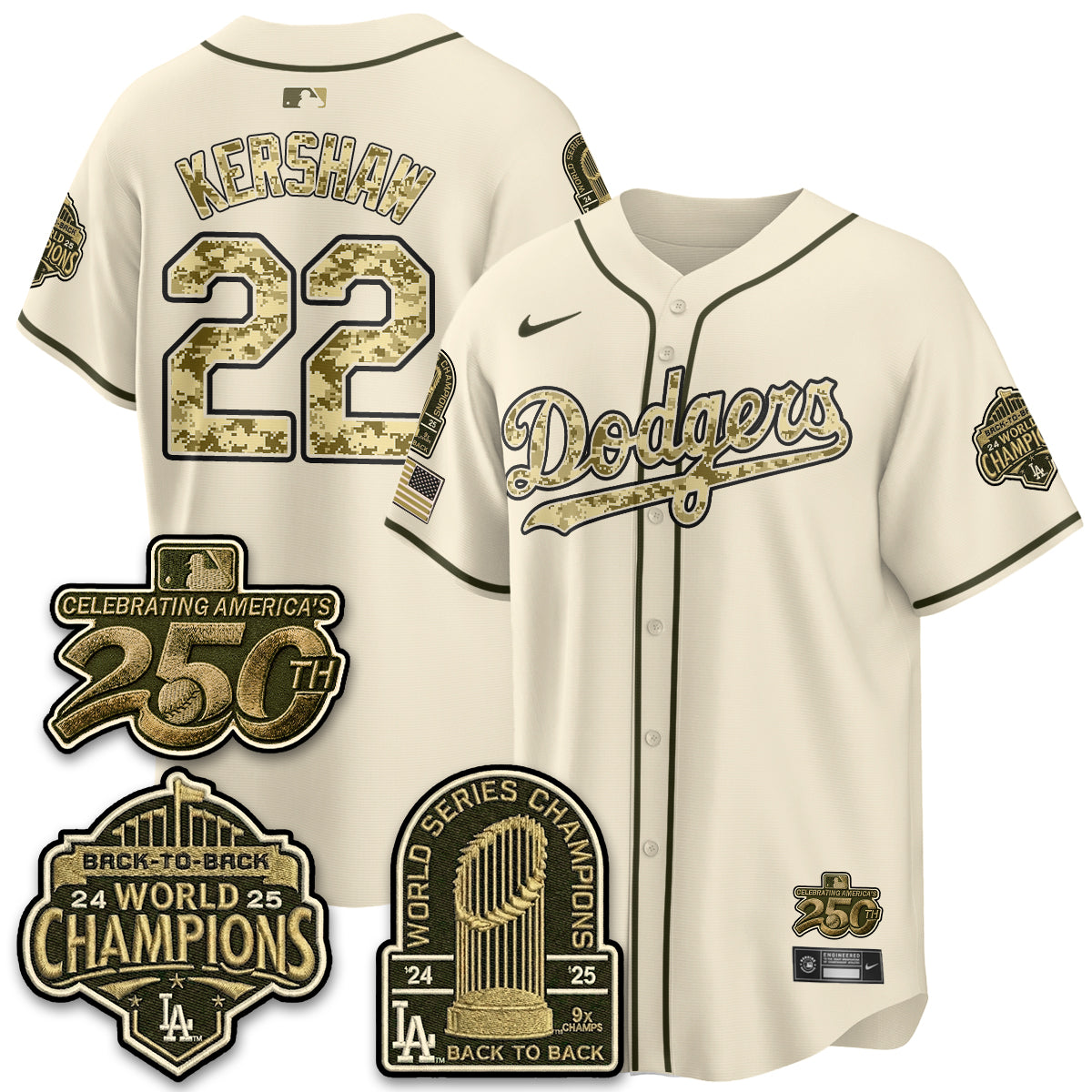 LAD Military Appreciation Game Day Jersey V2 - Stitched