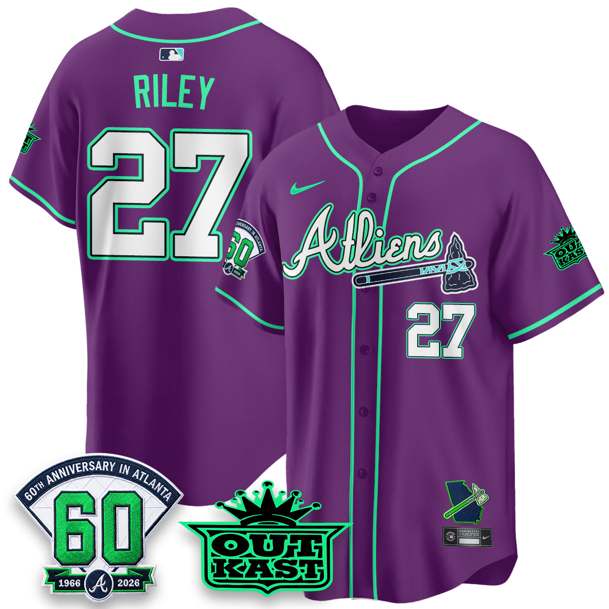 ATL x Atliens Cool Base Galaxy Version Jersey - Stitched