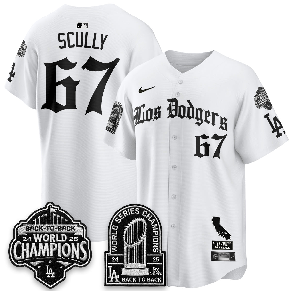 LAD World Series Champions Vapor Premier Limited Gothic Edition Jersey - All Stitched