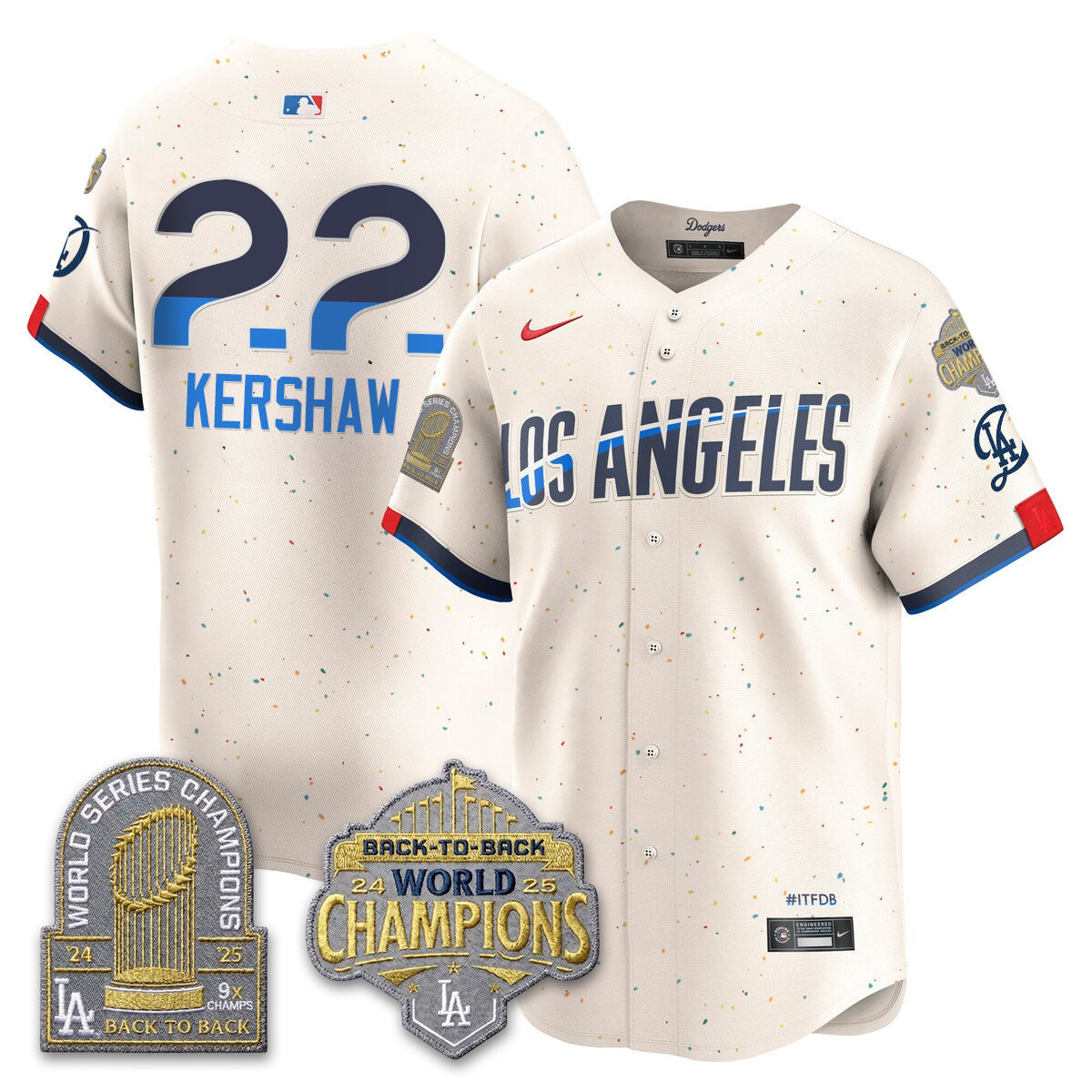 LAD Gold Collection Vapor Limited Jersey - 9x & B2B Champs - All Stitched
