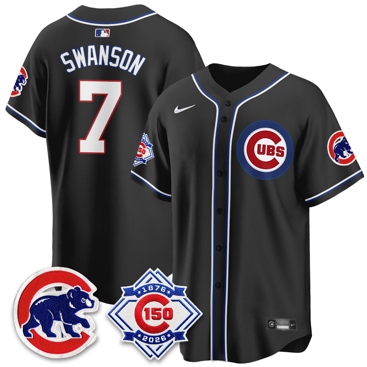 CHC 150th Anniversary Black Out Style Vapor Premier Limited Jersey - All Stitched