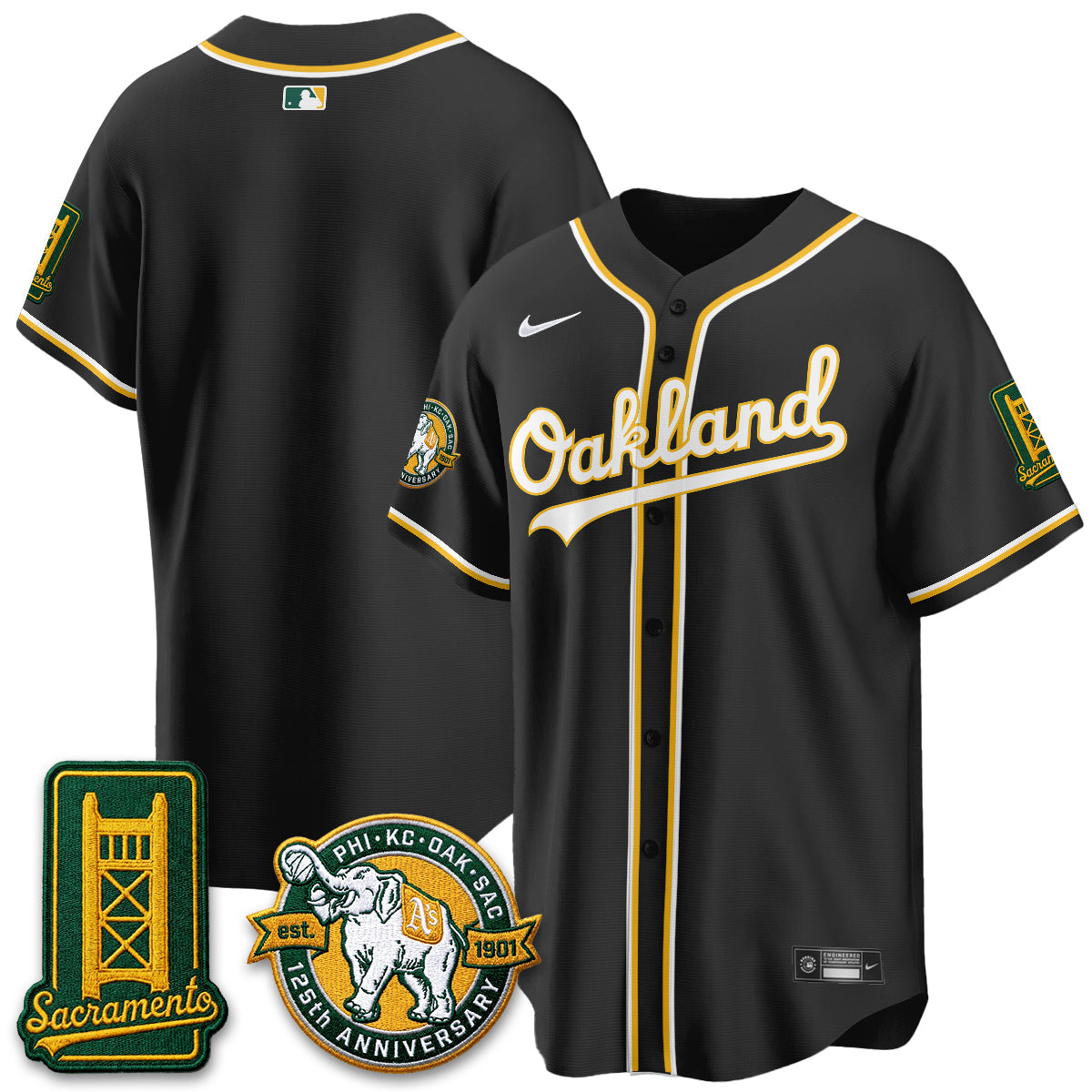 OAK 2026 Black Out Style - Celebrating 125 Years -  Limited Vapor Jersey - All Stitched