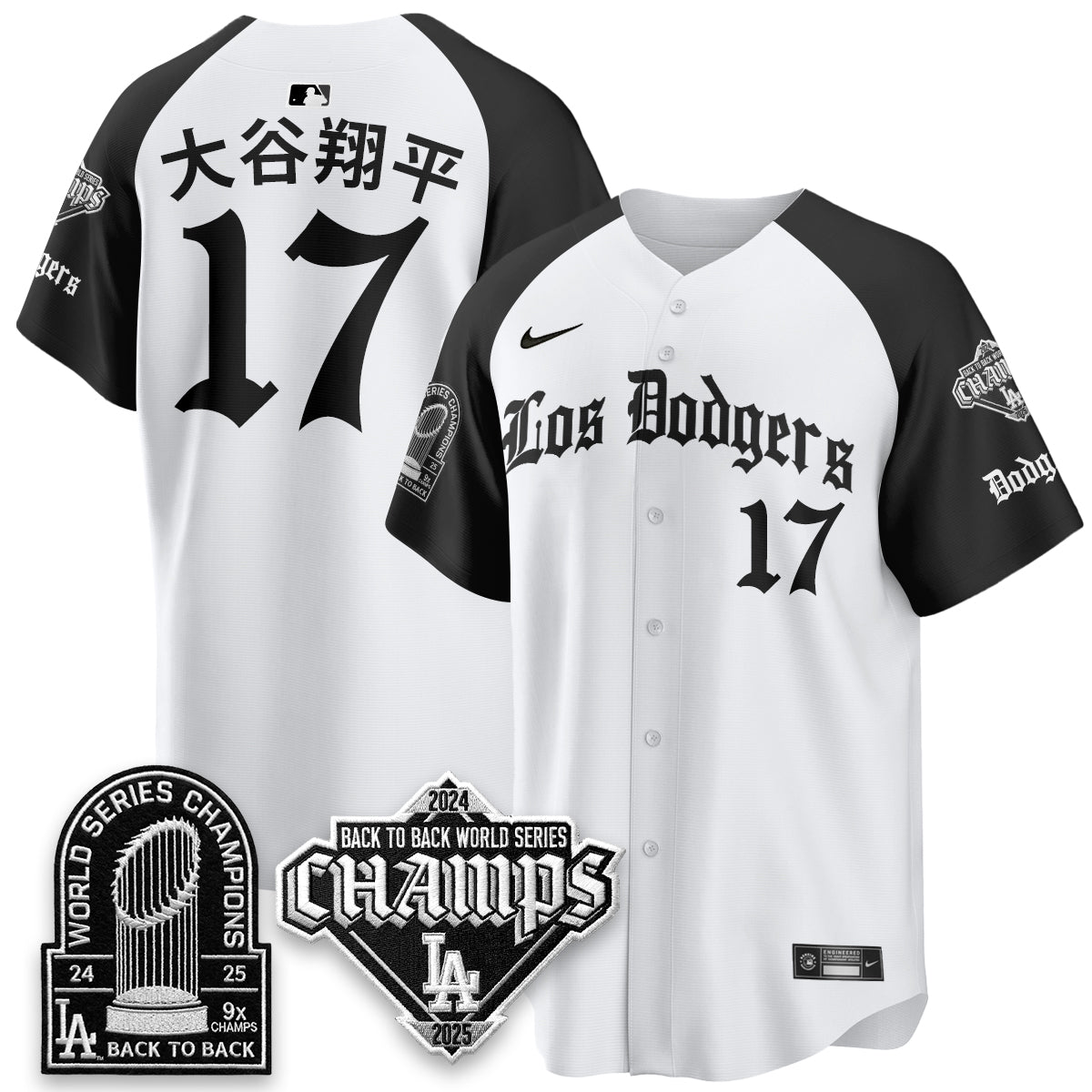 LAD World Series Champions B2B Patch Vapor Premier Limited Gothic Edition Jersey - All Stitched