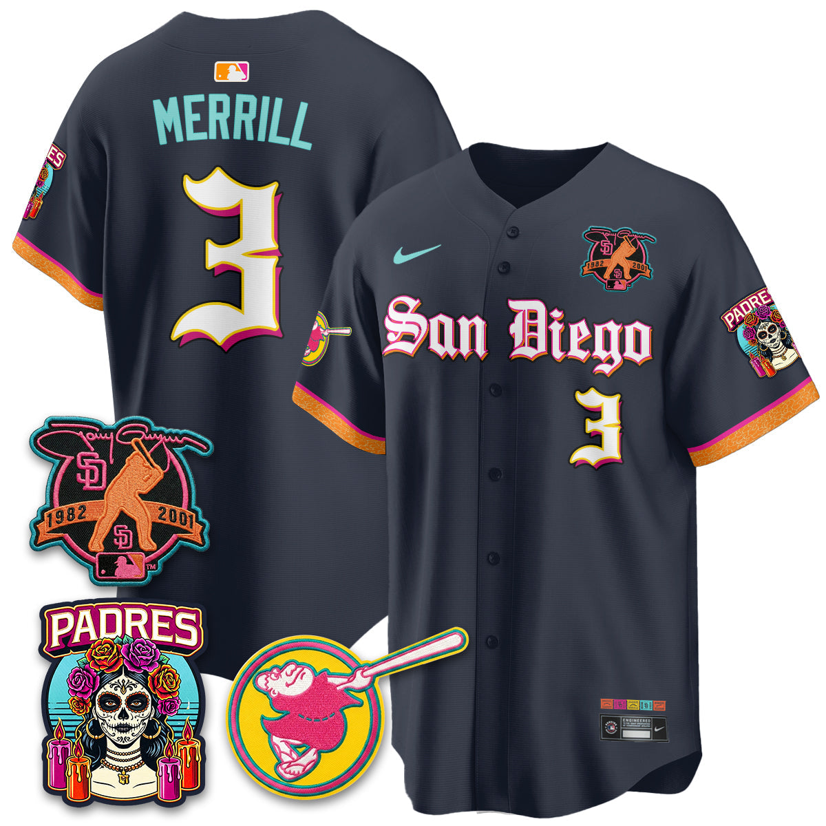 SD 2026 City Connect x Tony Gwynn Patch Vapor Premier Limited Jersey - All Stitched