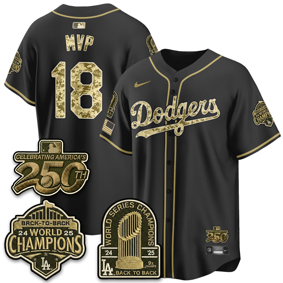 LAD Military Appreciation Game Day Jersey V2 - Stitched