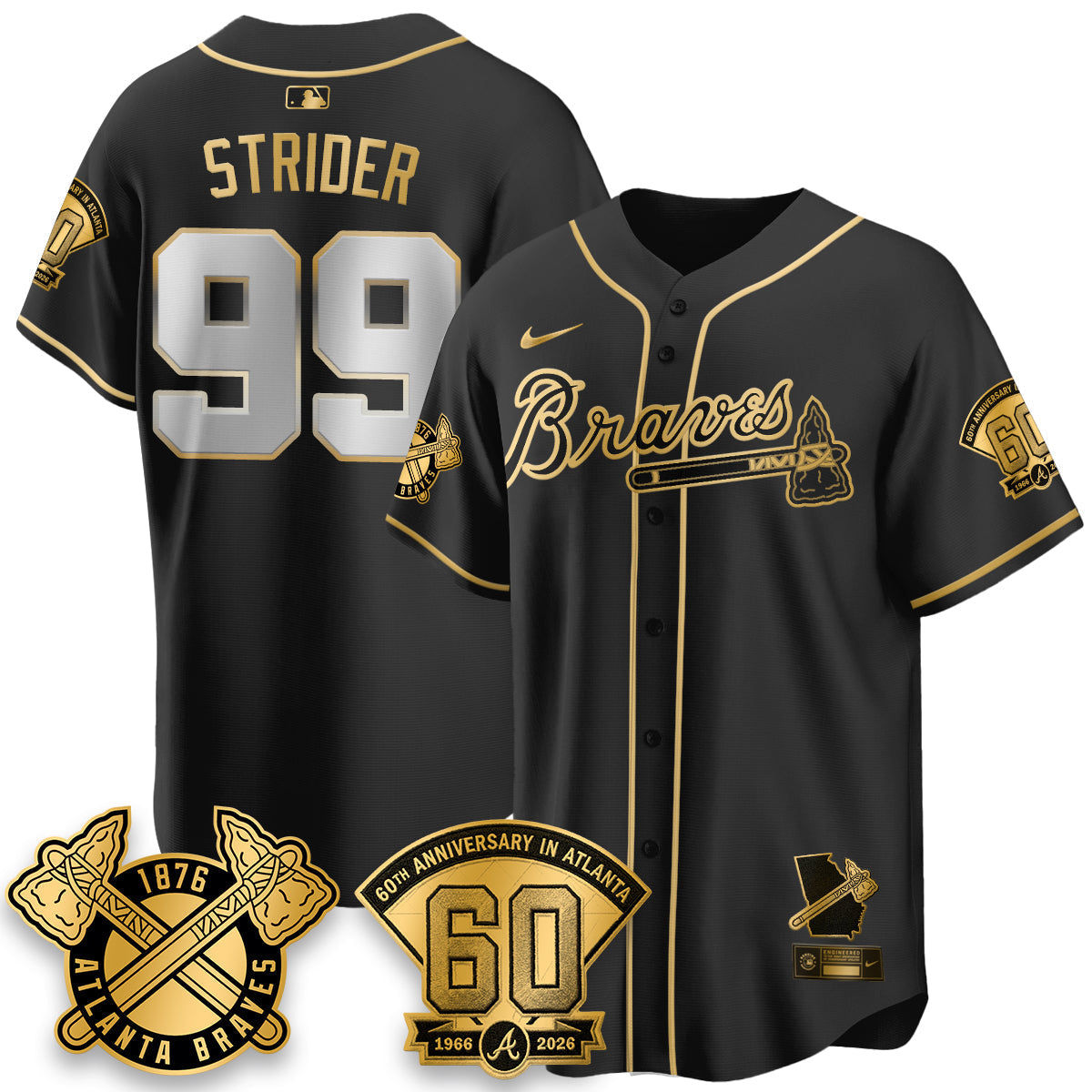 ATL 60th Anniversary Silver Edition Vapor Limited Jersey - Stitched