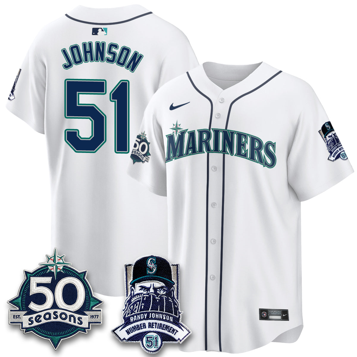 SEA Randy Johnson Vapor Limited Jersey V2- All Stitched