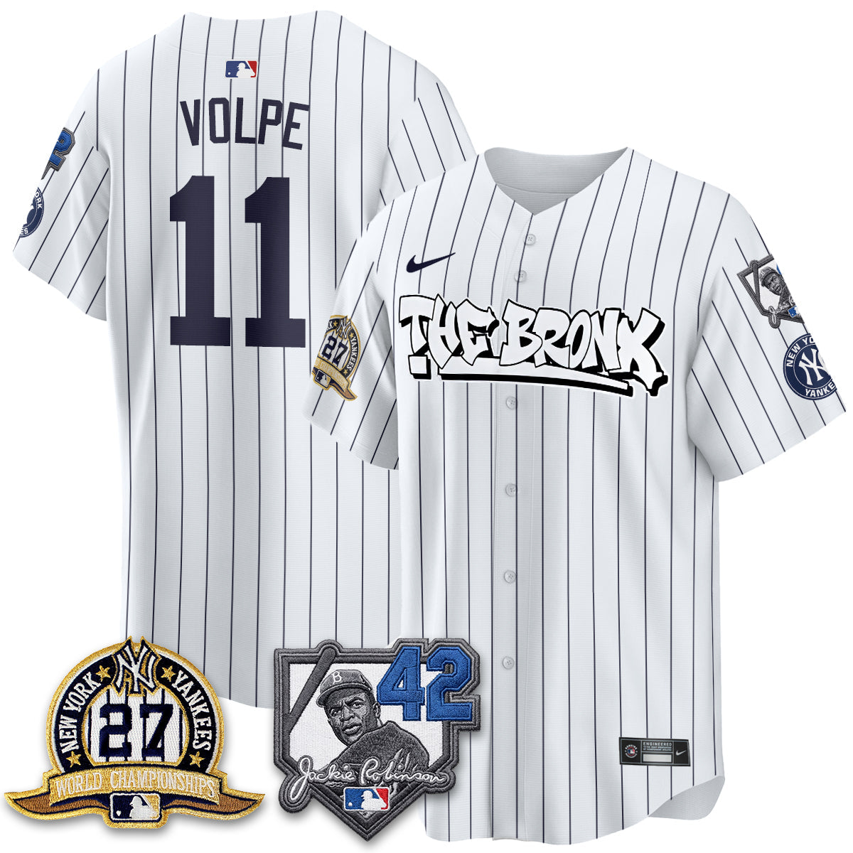 NYY The Bronx 2026 Jackie Robinson Day Vapor Limited Jersey - All Stitched