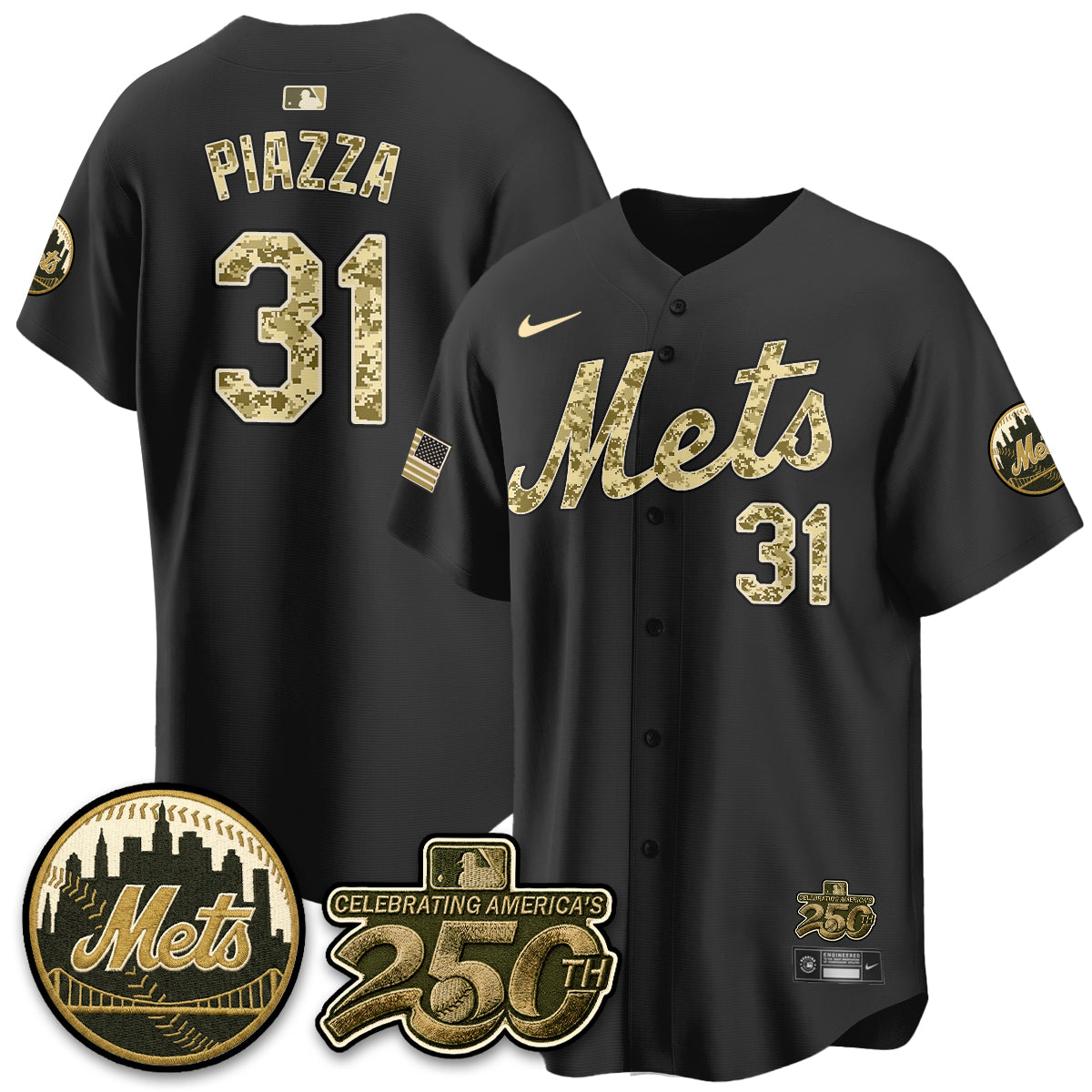 NYM Armed Forces Day Vapor Premier Limited Jersey - Stitched V2