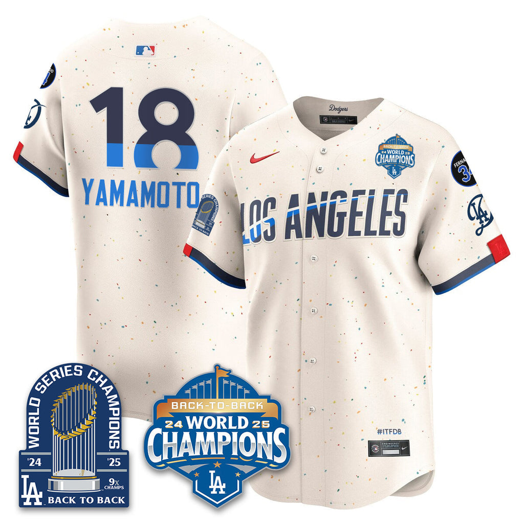LAD Alternate  Vapor Limited Jersey - 9x Champs - Stitched