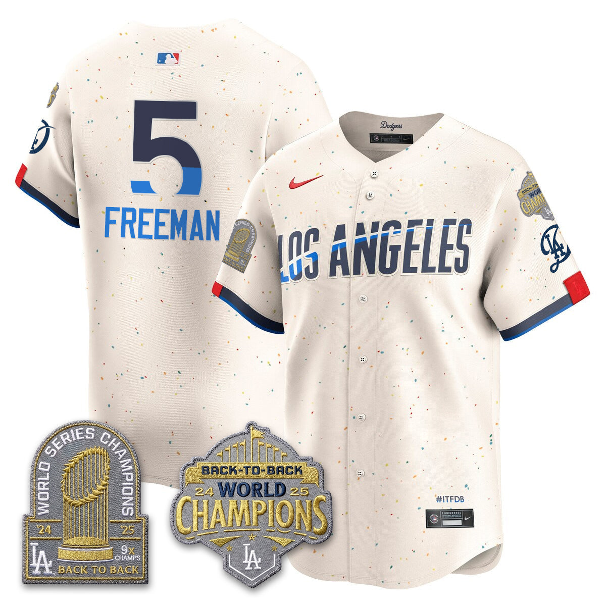 LAD Gold Collection Limited Gold Jersey - 9x & B2B Champs - Stitched