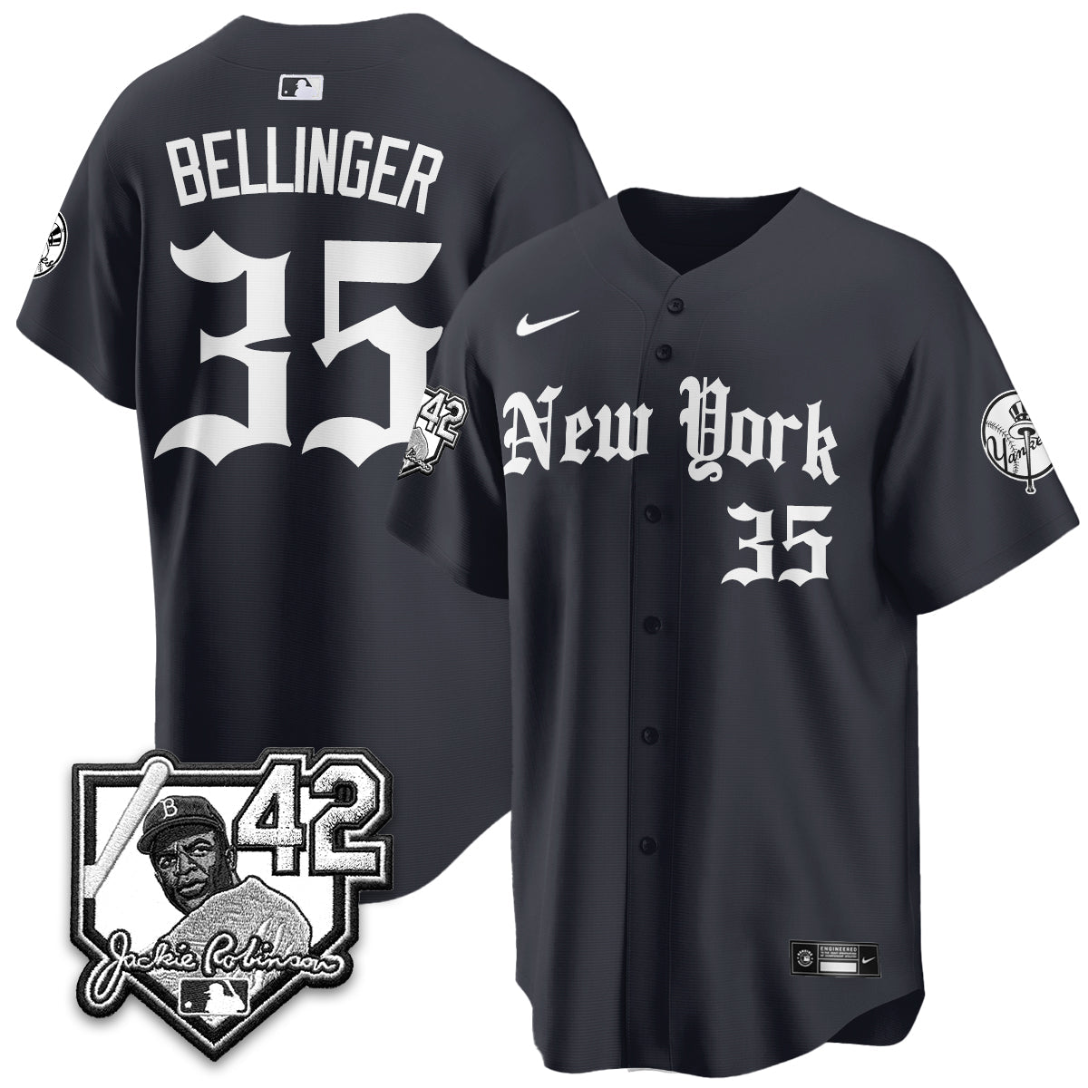NYY 2026 Jackie Robinson Day Gothic Vapor Limited Jersey - All Stitched
