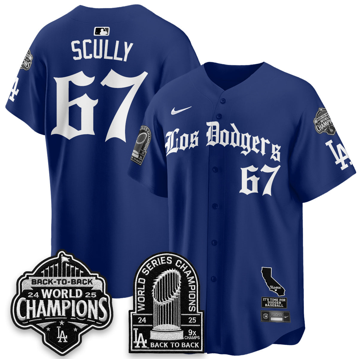 LAD World Series Champions Vapor Premier Limited Gothic Edition Jersey - All Stitched