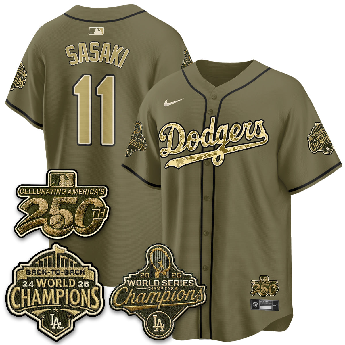 LAD Military Appreciation Game Day Jersey -Stitched